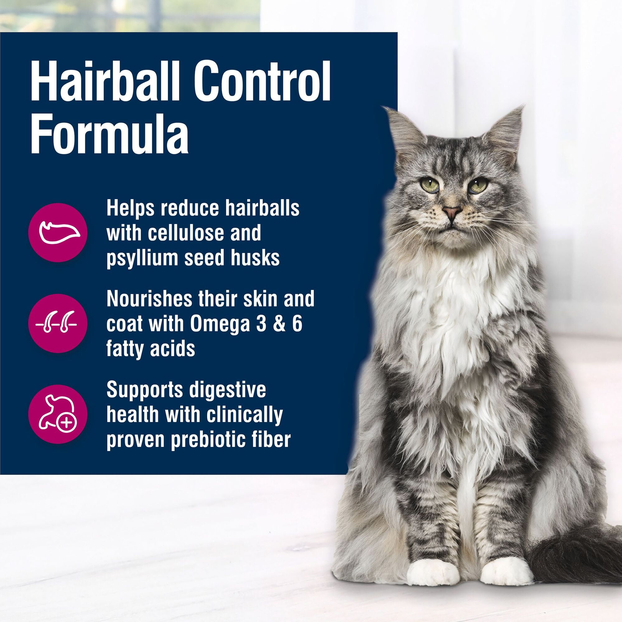 Blue Buffalo True Solutions Hairball Control Natural Dry Cat Food, Chicken, 3.5-lb. Bag