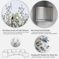 thumbnail image 5 of Designart - Border With Cranes & Peonies In Chinoiserie Style - Traditional Metal Circle Wall Art, 5 of 5