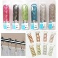 thumbnail image 5 of 12 Pc Easy Glide Heavy Duty Hooks Decorative Shower Rod Curtain Rings Bathroom !, 5 of 5