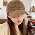 thumbnail image 5 of Byfri Leopard Print Baseball Cap Dark Brown Washed Distressed Cotton 55-60cm for Men Women Outdoor, 5 of 7