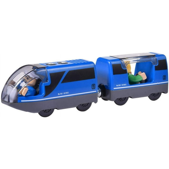 Locomotora eléctrica, tren, locomotora a batería, juguete eléctrico de alta velocidad, enlace eléctrico, tren de madera magnético, pequeña vía de madera, regalo para niños