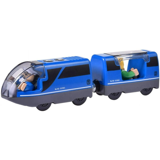 Locomotora eléctrica, tren, locomotora a batería, juguete eléctrico de alta velocidad, enlace eléctrico, tren de madera magnético, pequeña vía de madera, regalo para niños