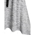 thumbnail image 4 of Camiseta Talla Extra Asimétrica Volantes Moño Rosegal Mangas largas de talla grande, 4 of 5