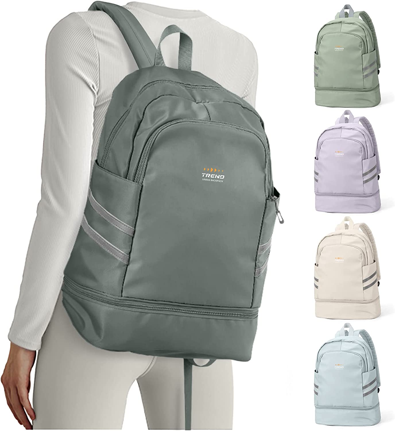 Gym Backpack For Women Waterproof Backpack With Shoe Compartment