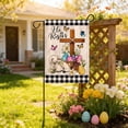 thumbnail image 6 of QuanTara Easter Garden Flag with Rabbit & Egg Print, 17.72x11.81in Outdoor Yard Decoration, Polyester Seasonal Flag for Spring Home & Party Decor, 6 of 6