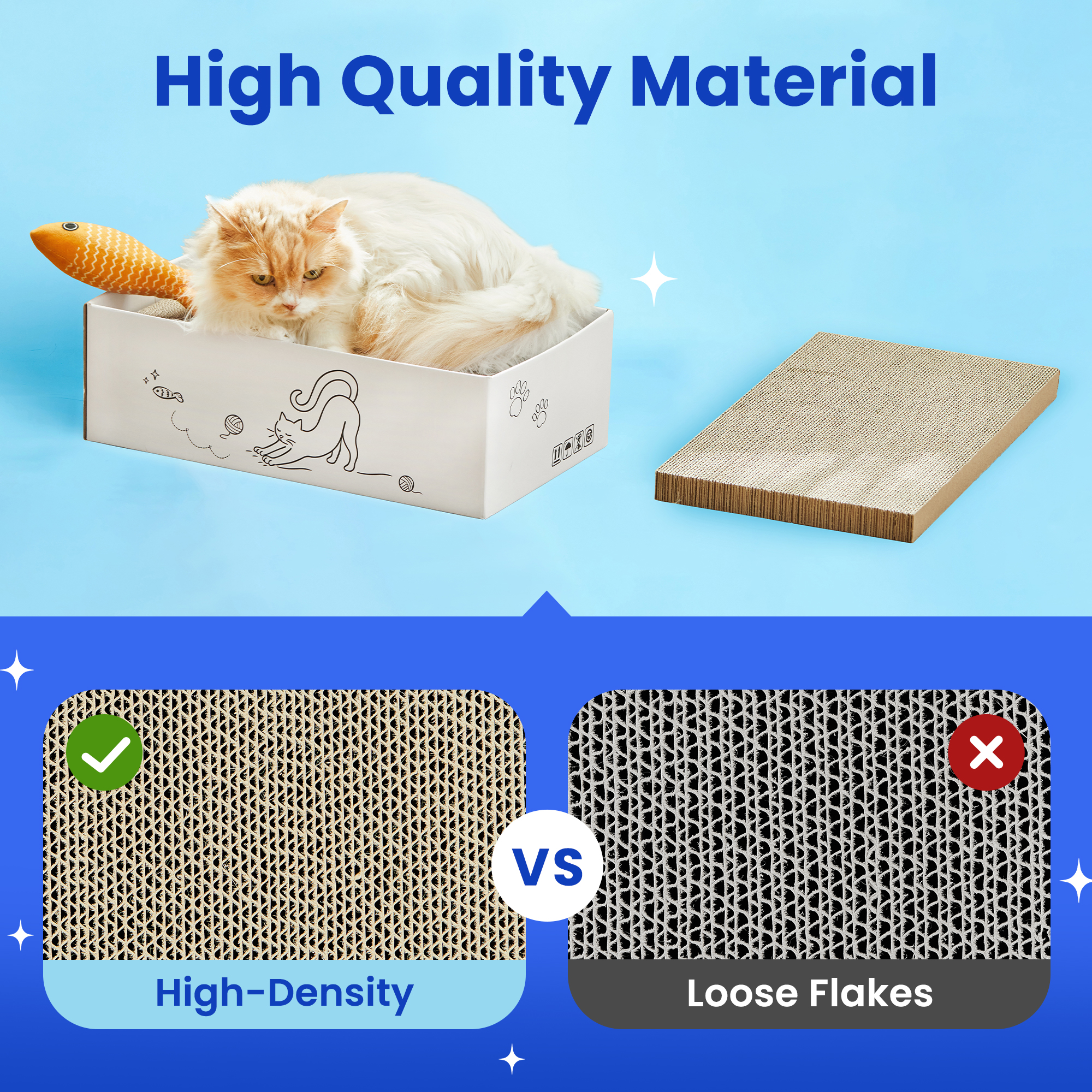 MWPO 5 Pack Cat Scratcher Reversible Corrugated Cardboard photo 8