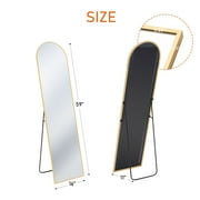 CONCETTA 59x16 Arched Full Length Mirror, Full Body Standing Mirror Floor Mirrors, Gold