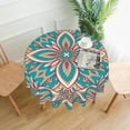 thumbnail image 2 of Boho Tablecloth Mandala Vintage Ethnic Round Table Cloth 60 Inch Home Decor Hand-Doodle Elements of Bohemian Table Cloth for Home Decorations, 2 of 6
