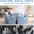 thumbnail image 4 of Wanan Kids Couches, Couch for Toddlers, Foam Sofa 10PCS Modular Soft Play Furniture for Boys & Girls, Indoor Kids Sofa for Nursery, Living Room, Playroom, 4 of 7