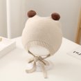 thumbnail image 2 of Yoyauz Baby Knit Winter Cap Baby Newborn Toddler Autumn Cute Earmuff Cotton Lined Beanie Suitable for Boys and Girls, 2 of 7