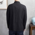 thumbnail image 7 of Lohuatrd Men Autumn Chinese Style Shirt Top Mandarin Collar Long Sleeve Pockets Disc Button Traditional Kung Fu Tai Chi Shirt Tang Tops Uniform, 7 of 7
