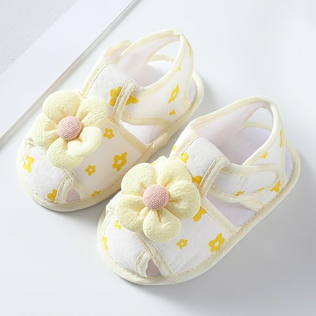 

Cathalem Sandals Girls 6-12 Months Baby Girls Soft Toddler Shoes Toddler Walkers Shoes Boys Water Sandals Size 5 Yellow 3 Months