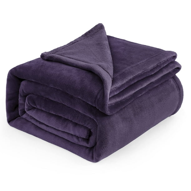 Manta Bedsure, forro polar morado, tamaño king, 274 x 229 cm, microfibra