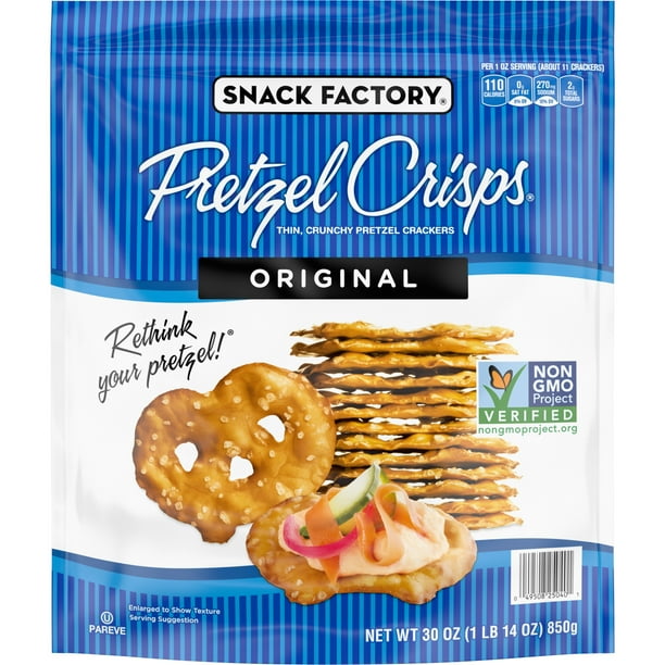 Snack Factory Pretzel Crisps Original Flavor, 30 Oz