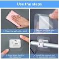 thumbnail image 3 of 6PCS Self Adhesive Curtain Rod Bracket Curtain Pole Brackets No Drilling Drapery Hook Holder Fixing Rod Holder Curtain Wall Brackets for Home Kitchen Bathroom, 3 of 5
