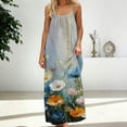 thumbnail image 4 of Nmnitkp Women's Dresses Sleeveless Spaghetti Strap Backless Abstract Stripe Print Maxi Dress, Boho Dresses Casual Loose Fit Summer Beach Vacation Loungewear Dress Multicolor,2XL, 4 of 6