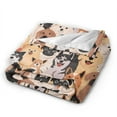 thumbnail image 2 of DouZhe Ultra-Soft Micro Fleece Lightweight Flannel Bed Blanket, Funny Dogs Cute Puppy Print Cozy Warm Throw Blankets, 80"x60", 2 of 7