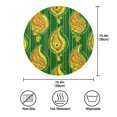 thumbnail image 4 of IAUYY Set of 6 Round Placemats for Dining Tables Heat-Resistant and Wear-Resistant DIY Printing Design Table Placemats，Applicable for Christmas Olive-green Pattern with Leaves, 4 of 6