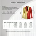 thumbnail image 5 of iEFiEL Kids Boys Shiny Sequins Suit Jacket Blazer One Button Gentleman Formal Tuxedo Coat Outerwear Gold&Black 6, 5 of 5