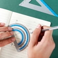 thumbnail image 2 of Multipurpose Aluminum Ruler Set Includes Straight Edges Protractor Triangles School Classroom Drafting Essential Measure, 2 of 7