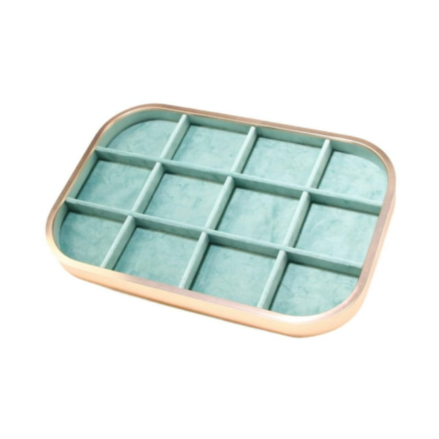 relayinert Plateau à Bijoux Empilable en Métal pour Rangement de Bijoux pour Montre Bracelet Commode 12 Compartiments