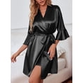 thumbnail image 7 of KISSGAL Sleeveless Nightgowns with Robes Set Satin Silk Bridal Party 3/4 Sleeves Bathrobes with Pocekts, 7 of 7