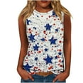thumbnail image 2 of Aloohaidyvio American Flag Tank Tops Women Graphic Tees 4th of July Tops Patriotic Shirts 4th of July Tank Tops, 2 of 5