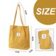 thumbnail image 2 of Bolso de mano de pana para mujer, bolso de pana para mujer, bolso de hombro reutilizable para compras, oficina, escuela, viajes, 2 of 5