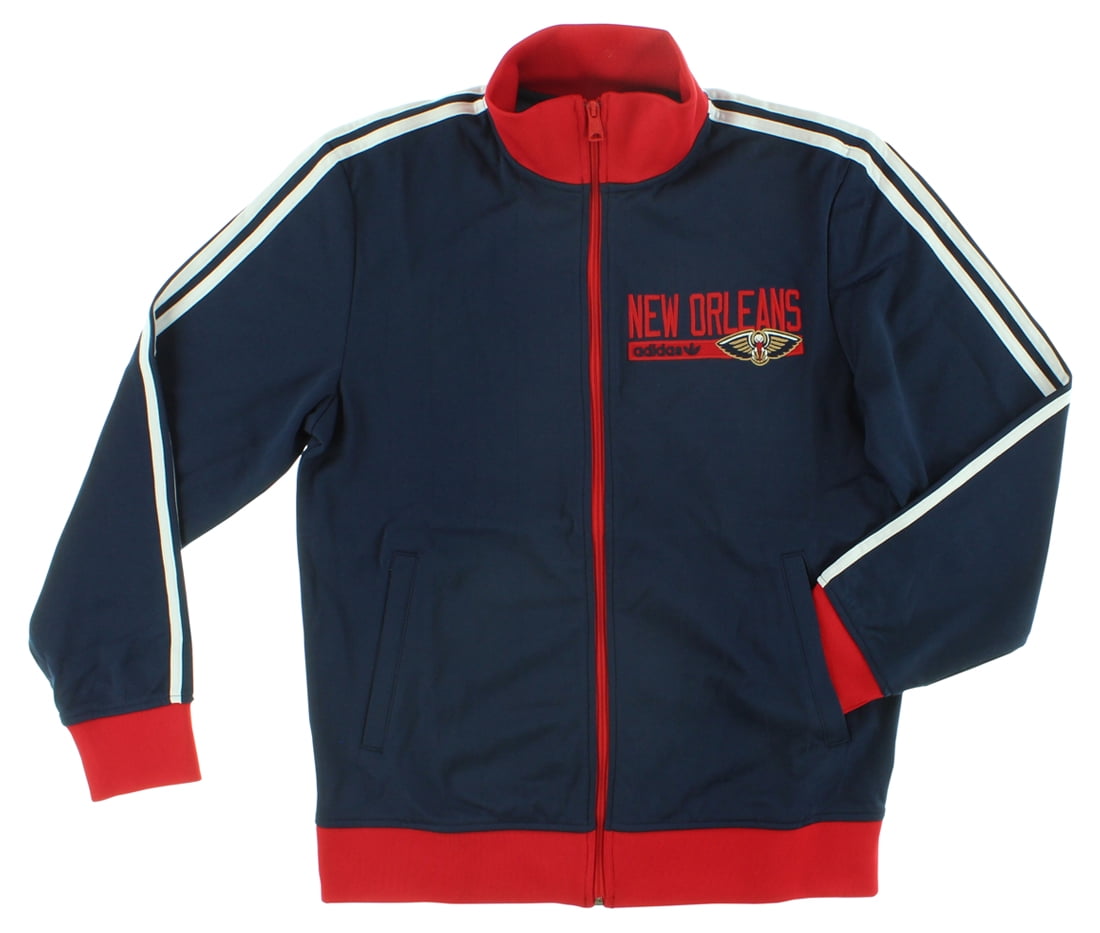 Adidas Mens New Orleans Pelicans Track Jacket Navy Blue M by Adidas
