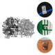 thumbnail image 3 of BRIGHTFUFU Clips de cerca de alambre con tornillos, Clips de montaje de cercas de acero inoxidable para calibre de alambre soldado a cerca de madera, Metal o vinilo, 200 Uds., 3 of 8