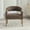 Coffee, variant on Upholstered PU Open Back Accent Armchair In With Weathered Rubberwood Legs For Living Room And Dining Room
