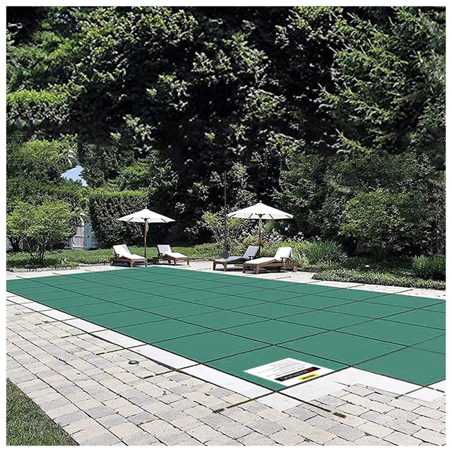 Cubierta de seguridad para piscina VEVOR Inground, 18 x 36 pies, rectangular, malla verde