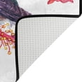 thumbnail image 5 of SKYSONIC 36x24in Watercolor Exotic Hummingbird Area Rug, Hibiscus Flower Summer Non-Slip Floor Carpet for Indoor Living Dining Room Bedroom, 5 of 7