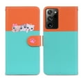 thumbnail image 4 of Cute Cartoon Wallet Phone Case for Samsung Galaxy Note 20 Ultra with Card Holder Soft PU Leather Kickstand Cover for Men and Women Magnetic Shockproof Protective with Lanyard, Skyblue, 4 of 9