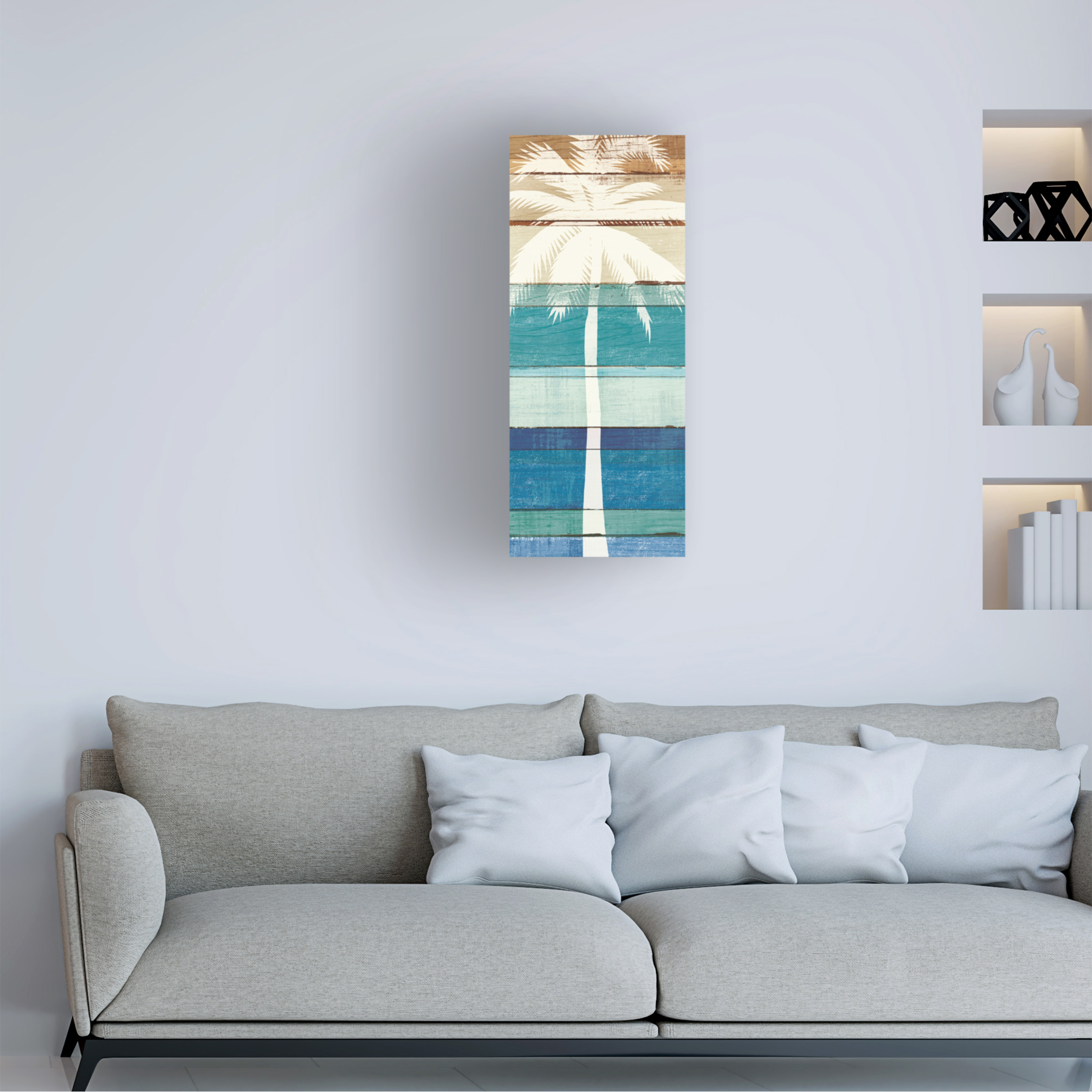 Michael Mullan 'Beachscape Palms V' Canvas Art