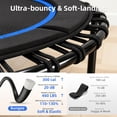 thumbnail image 3 of Verviso 40"/46"/50" Bungee Rebounder Mini Trampoline for Adults, Foldable & Quiet Indoor Fitness Trampoline with Adjustable Handlebar, 460LBS Capacity, 3 of 10