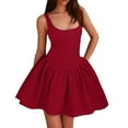thumbnail image 1 of Vestido corto sin mangas informal para mujer - Estilo chaleco para fiestas/citas - Ligero, lavable a máquina, ideal para las vacaciones de verano, 1 of 8