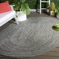 thumbnail image 3 of Safavieh Braided Shelagh Abstract Machine Washable Reversible Area Rug, Green, 5' x 8' Oval, 3 of 15
