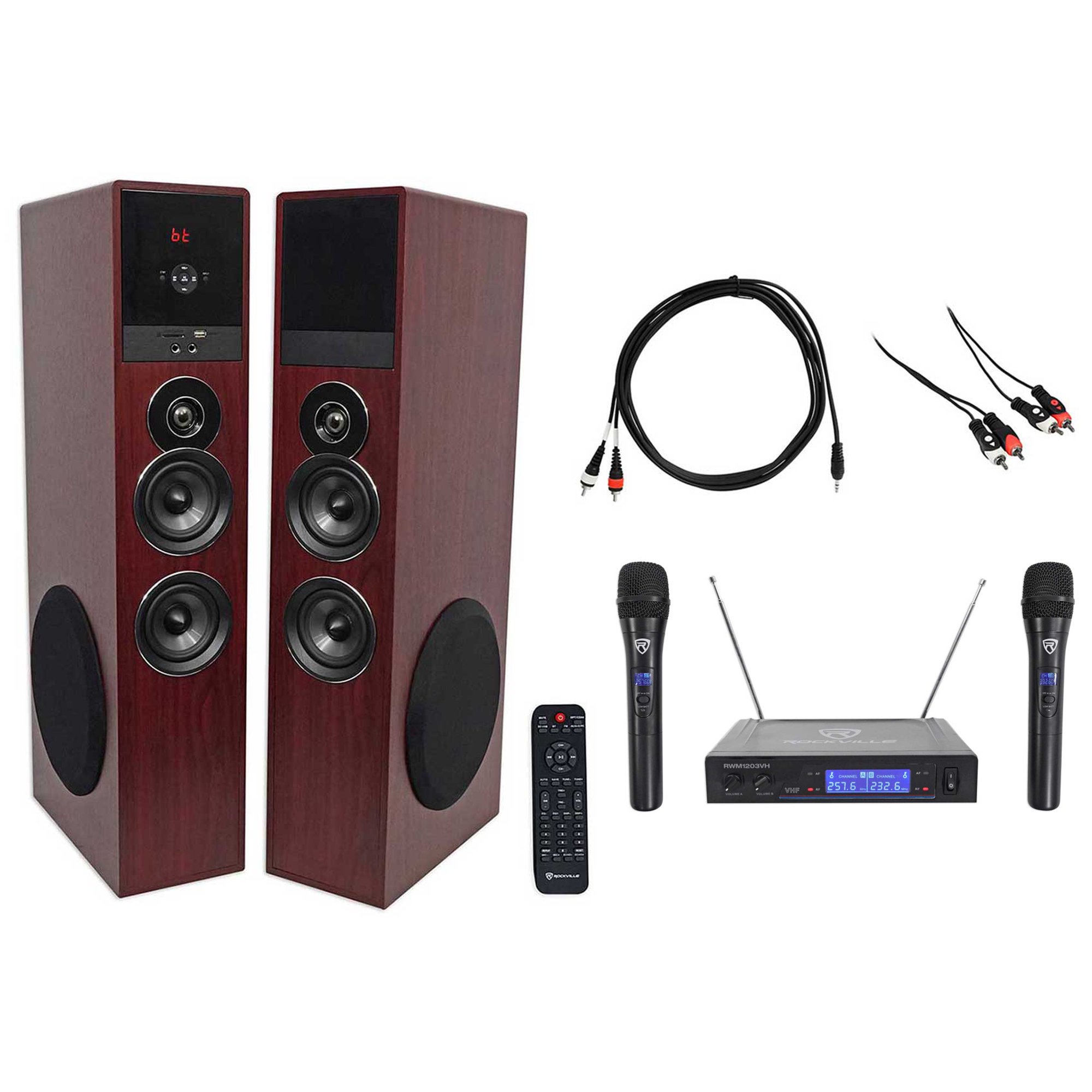 Rockville Bluetooth Home Theater/Karaoke Machine System, 44 OFF