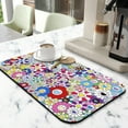 thumbnail image 2 of Washable Rubber Daisy Cute Floral Dish Drying Mats for Kitchen Counter Home Large Coffee Bar Pad Accessories and Decor for Utensils Stemware 19.5''x12'', 2 of 7