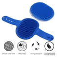 thumbnail image 3 of Cepillo de aseo para perros, cepillos de baño para mascotas de silicona suave de primera calidad con mango ajustable, peine calmante para champú para secado húmedo durante mucho tiempo, 3 of 5