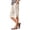 shorts 50#Beige, variant on Womens Shorts Split Hem Solid Color Comfortable Loose Beach Knee Length Walking Shorts with Pockets Ladies Summer Outdoor