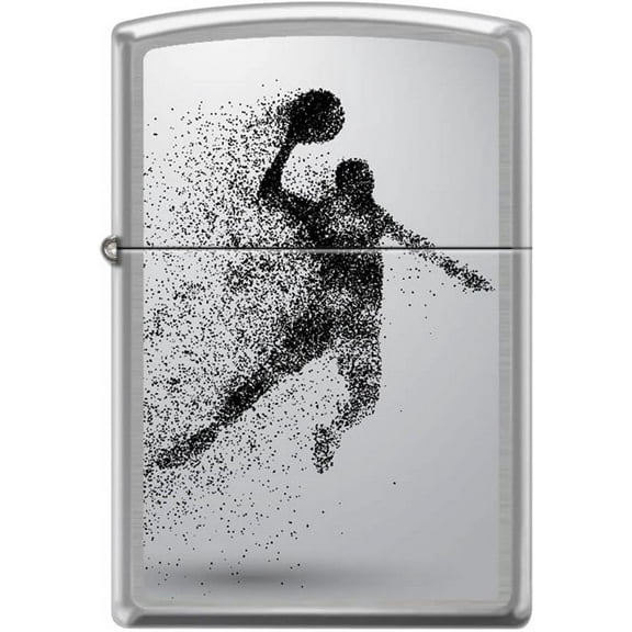 Zippo Lighter- Basketball Player Dunk Brushed Chrome Windproof Lighter #Z5189