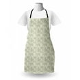 thumbnail image 3 of Leaves Apron, Abstract Foliage Design with Curled Leaves and Nervures on Stripes, Unisex Kitchen Bib with Adjustable Neck for Cooking Gardening, Adult Size, Pale Taupe Grey Eggshell, by Ambesonne, 3 of 4