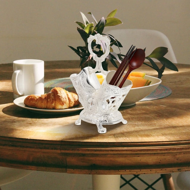 unbranded Organizador De Cubiertos Plateado Para Cocina Con Soporte Para Utensilios Y Y Duradero