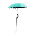 thumbnail image 3 of oshhni Plant Sun Umbrella Multiuse Beach Chair Sun Parasol Block Sunlight for Patio Blue Lake, 3 of 9