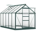 thumbnail image 1 of Outsunny 10.2' x 6.3' x 6.6' Clear Polycarbonate Greenhouse, Large Walk-In Garden, Aluminium Frame, Slide Door, top vent for ventilation, 1 of 10