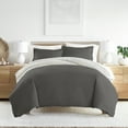 thumbnail image 3 of Noble Linens Gray Reversible Etched Gate Print 2-Piece Duvet Cover Set, Twin/TwinXL, 3 of 10