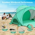 thumbnail image 4 of Raynesys Beach Tent Sun Shelter,Beach Shade Tent with UPF50+ UV Protectio for 1-3 Person,Portable Beach Tent with 2 Zippered Doors for Camping Fishing,Green, 4 of 8
