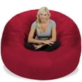 thumbnail image 5 of Chill Sack Bean Bag Chair, Memory Foam with Microsuede Cover, Kids, Adults, 6 ft, Cinnabar, 5 of 9